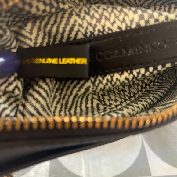 Rebecca Minkoff Black Leather & Gold Chain Crossbody Bag - Picture 7 of 7